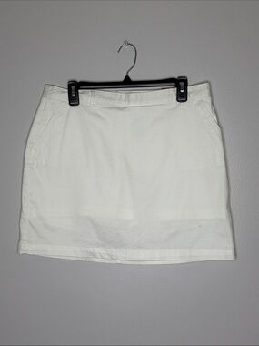 Dockers White Cotton Mini Skort New Size 12 Petite